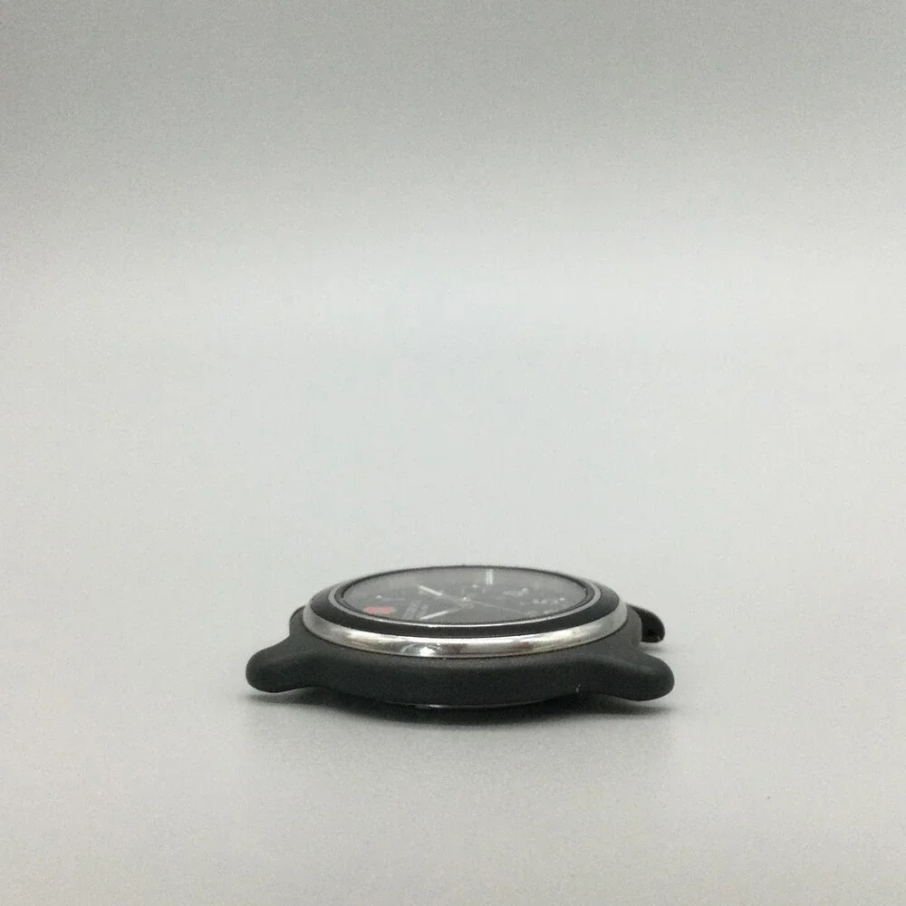 Vtg Victorinox Swiss Army Mens Watch 40mm Black Dial Date NOT RUNNING FOR PARTS